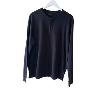 Vince Black Long Sleeves Crewneck Cotton Minimalist Essential Unisex  Shirt L